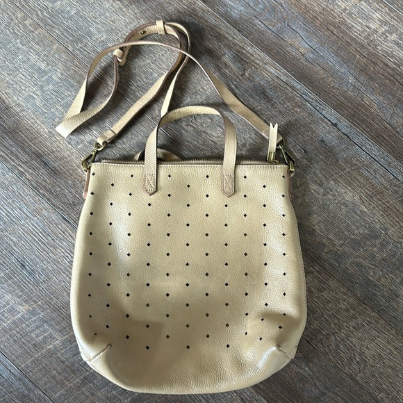 Madewell mini Transport perforated Beige Leather Crossbody bag - Picture 3 of 16